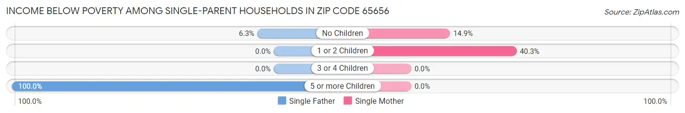 Income Below Poverty Among Single-Parent Households in Zip Code 65656
