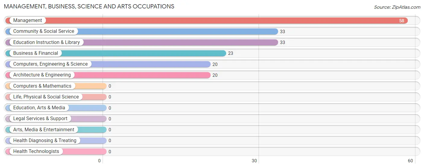 Management, Business, Science and Arts Occupations in Zip Code 65662