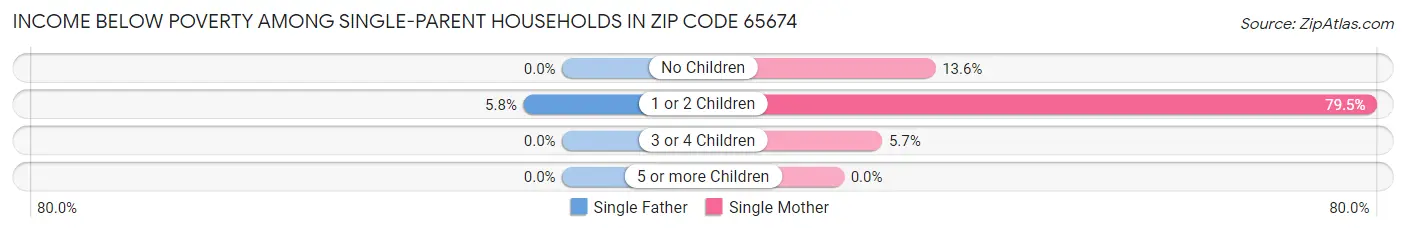 Income Below Poverty Among Single-Parent Households in Zip Code 65674