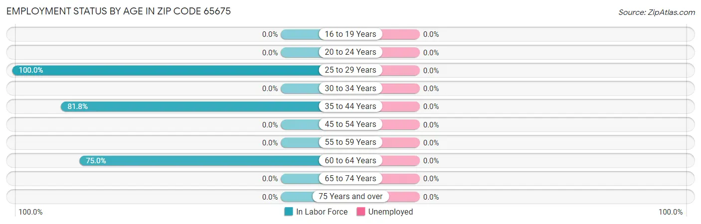 Employment Status by Age in Zip Code 65675