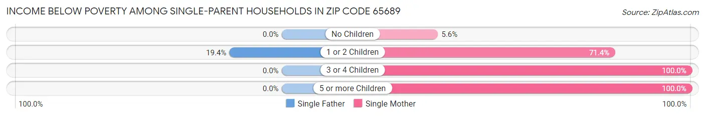 Income Below Poverty Among Single-Parent Households in Zip Code 65689