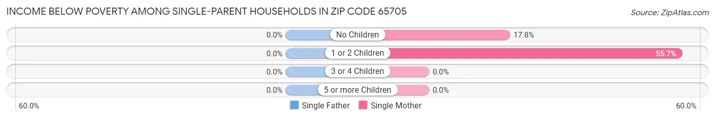 Income Below Poverty Among Single-Parent Households in Zip Code 65705