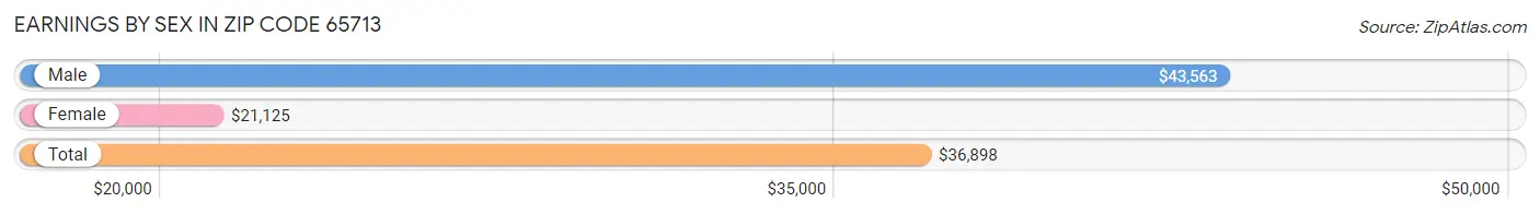 Earnings by Sex in Zip Code 65713