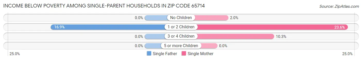 Income Below Poverty Among Single-Parent Households in Zip Code 65714