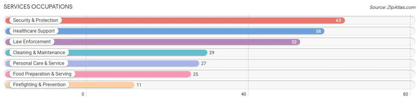 Services Occupations in Zip Code 65725