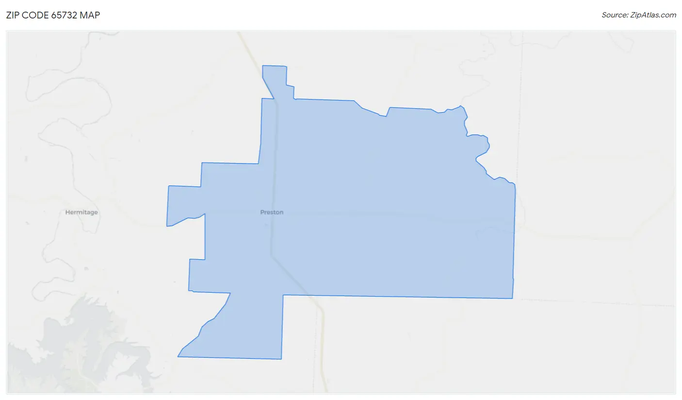 Zip Code 65732 Map