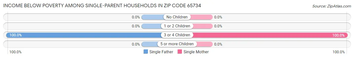 Income Below Poverty Among Single-Parent Households in Zip Code 65734