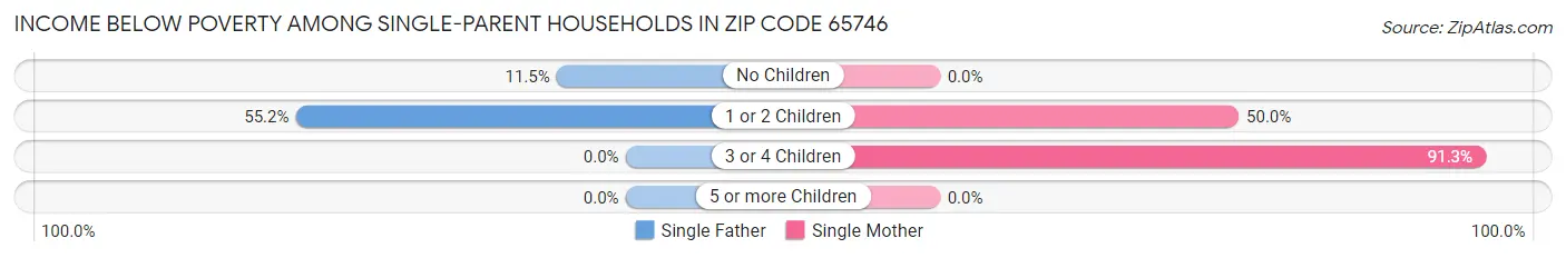 Income Below Poverty Among Single-Parent Households in Zip Code 65746