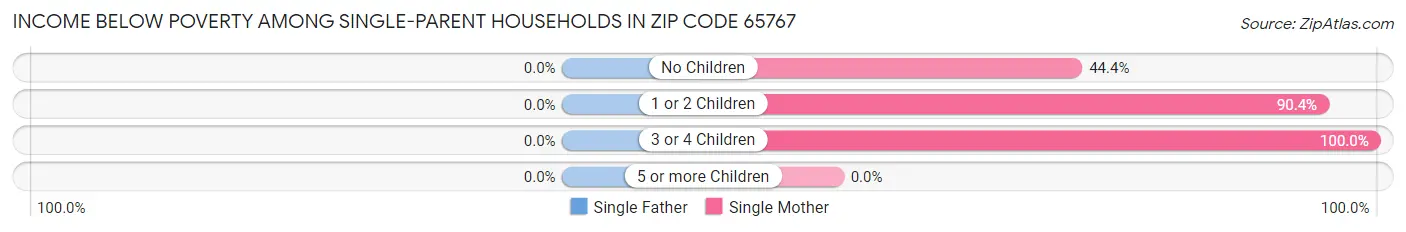 Income Below Poverty Among Single-Parent Households in Zip Code 65767