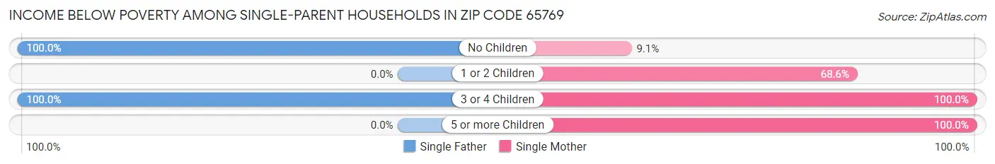 Income Below Poverty Among Single-Parent Households in Zip Code 65769