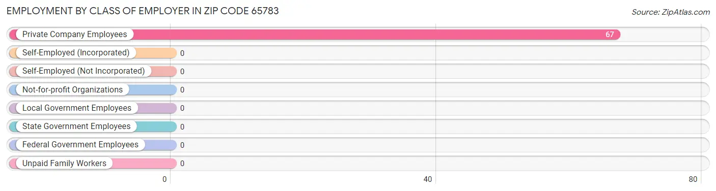 Employment by Class of Employer in Zip Code 65783