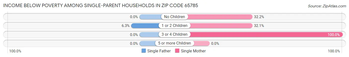 Income Below Poverty Among Single-Parent Households in Zip Code 65785