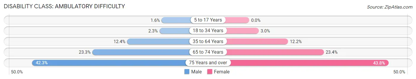 Disability in Zip Code 65803: <span>Ambulatory Difficulty</span>