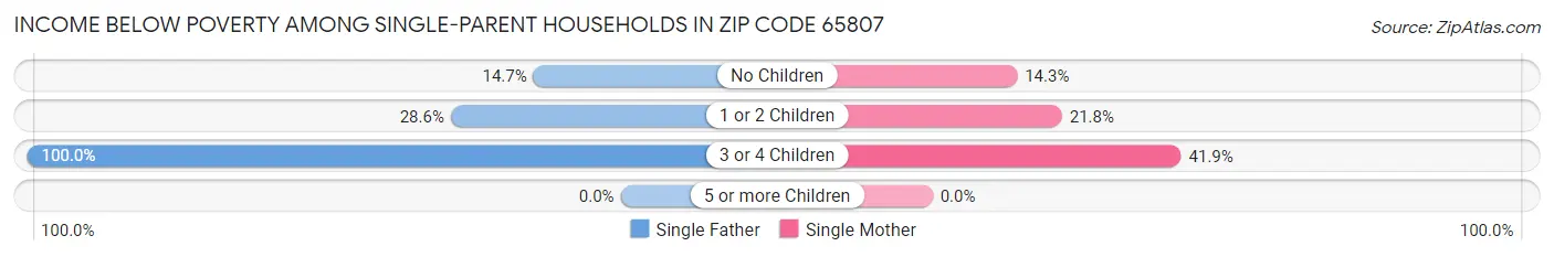 Income Below Poverty Among Single-Parent Households in Zip Code 65807