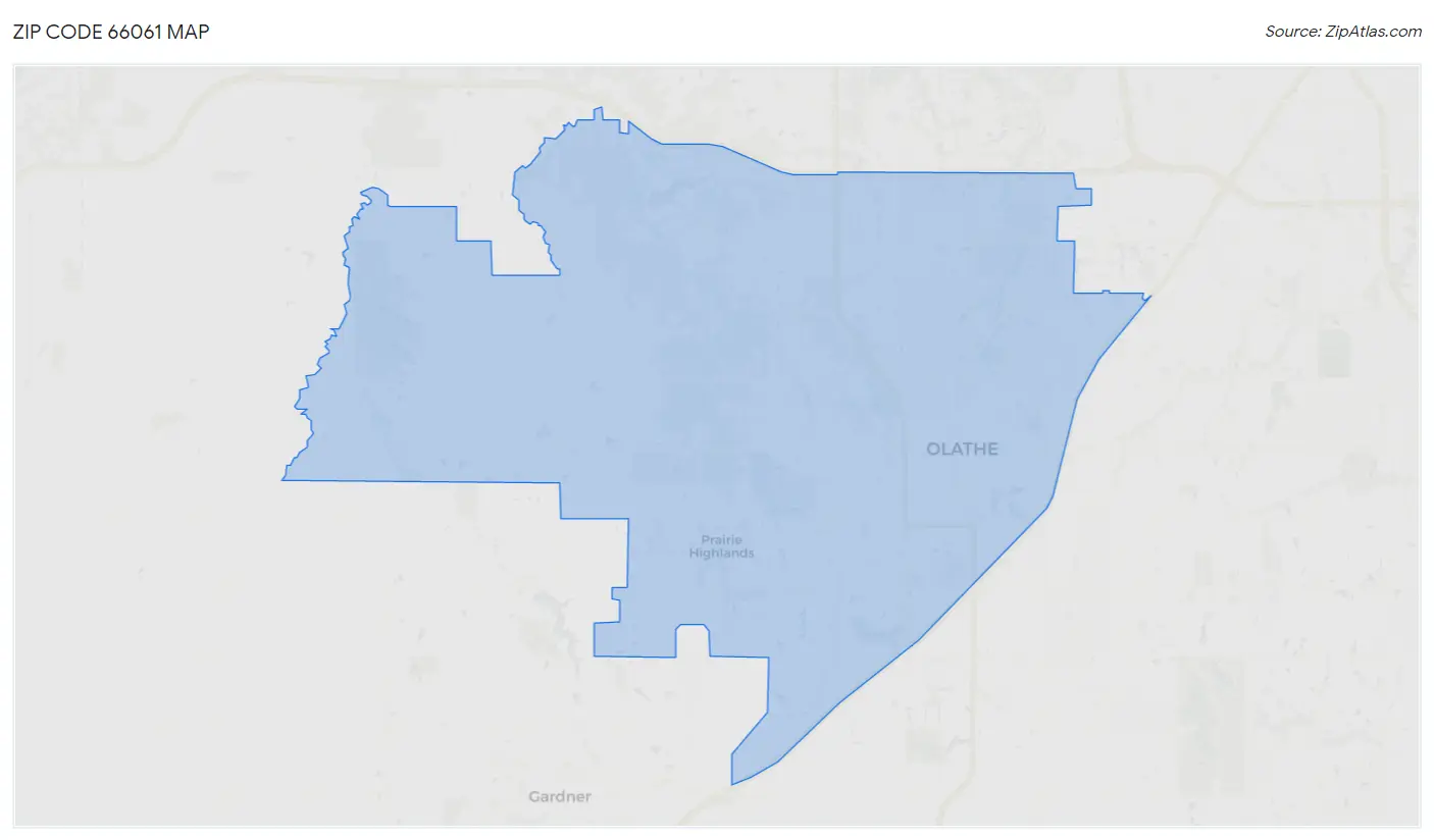 Zip Code 66061 Map