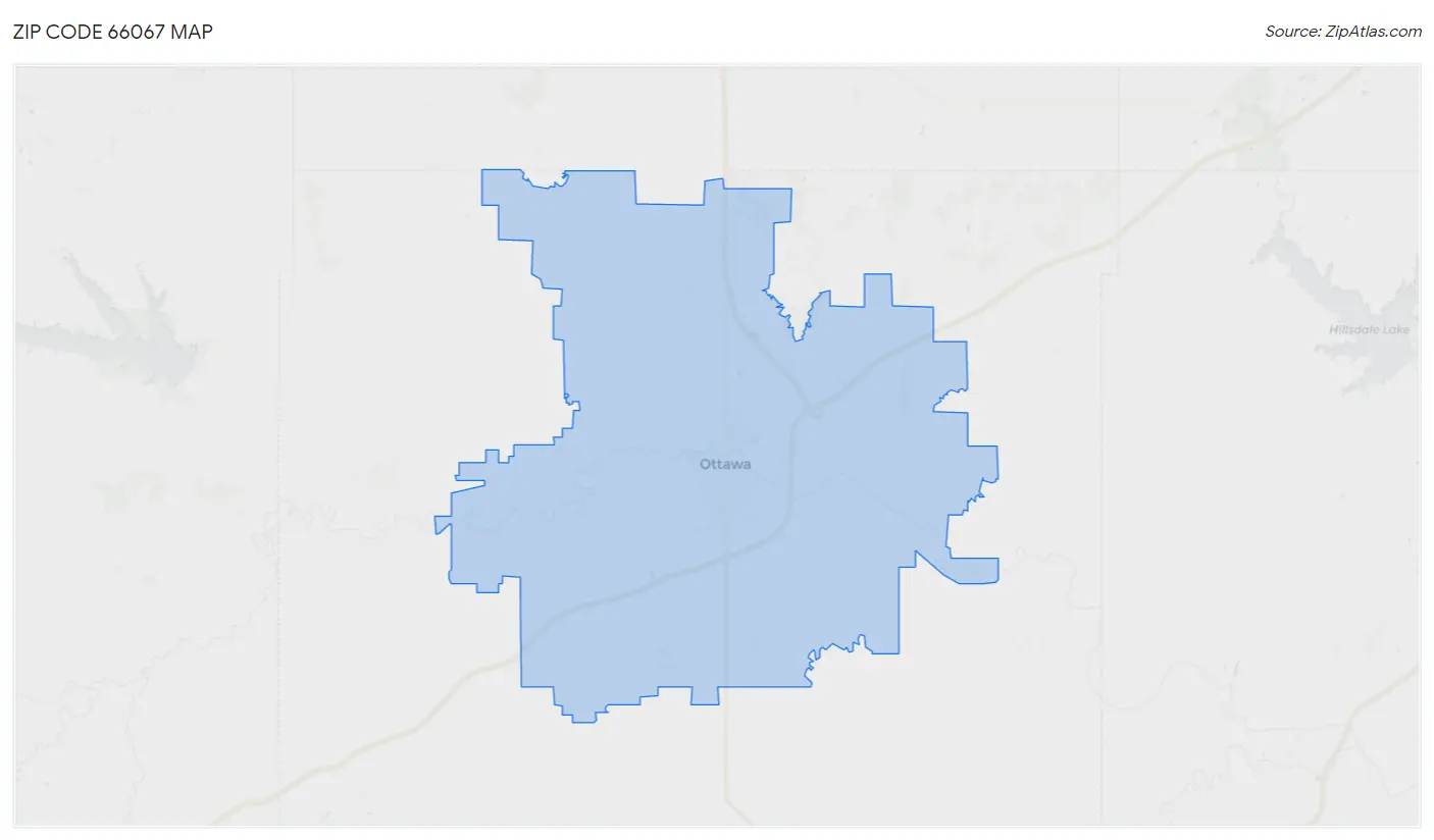 Zip Code 66067 Map