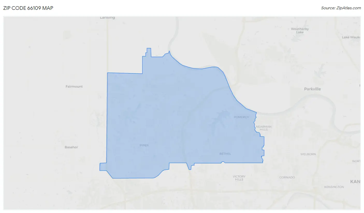 Zip Code 66109 Map