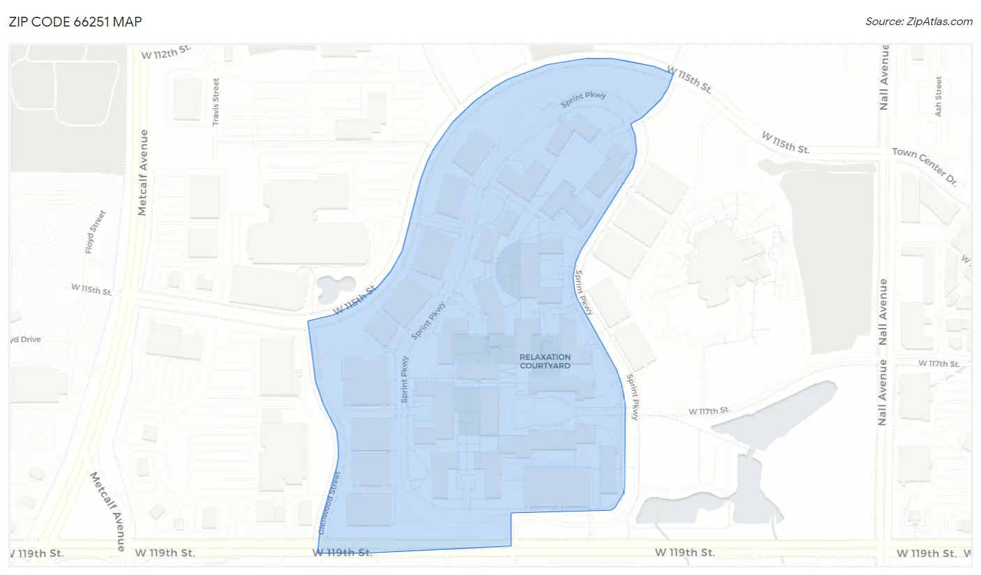 Zip Code 66251 Map