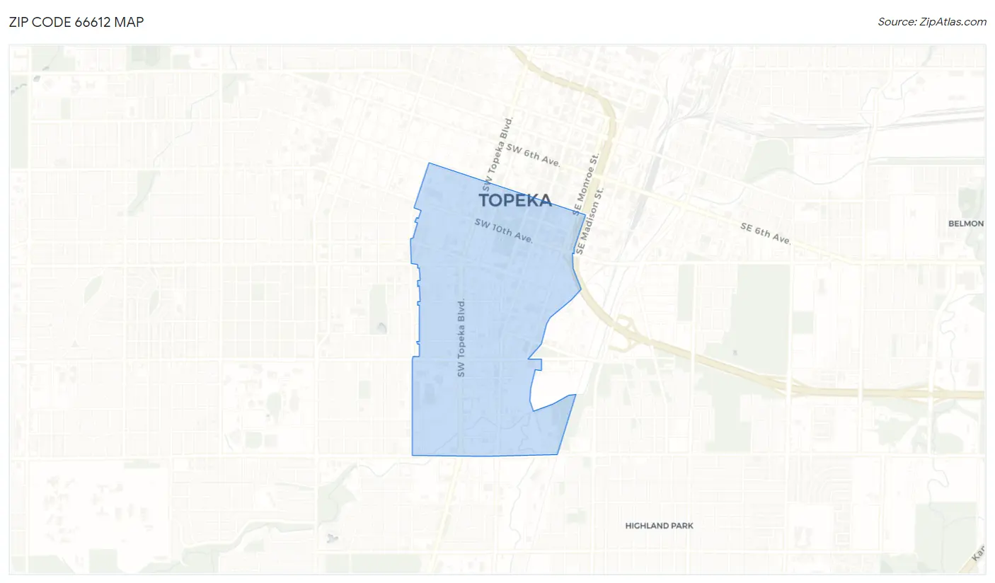 Zip Code 66612 Map