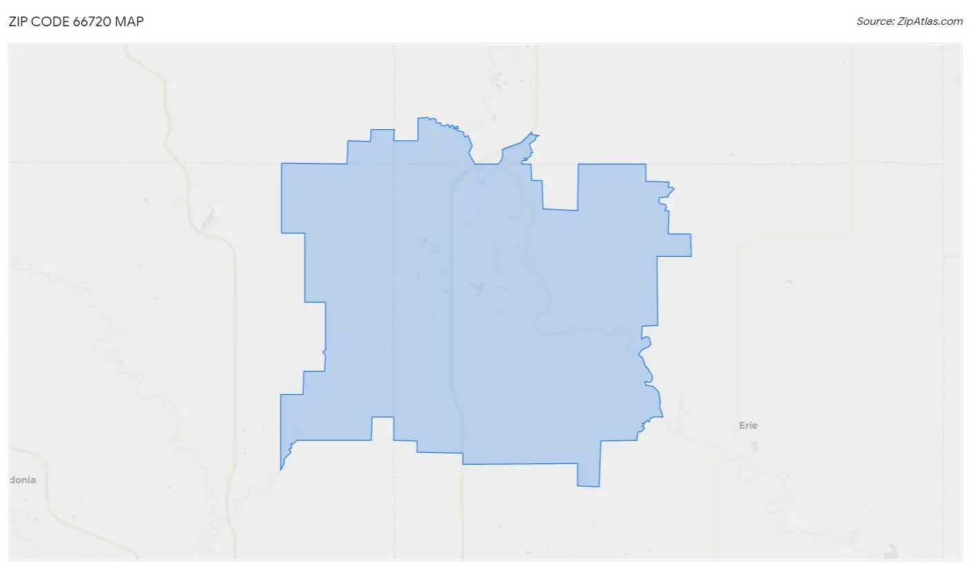 Zip Code 66720 Map