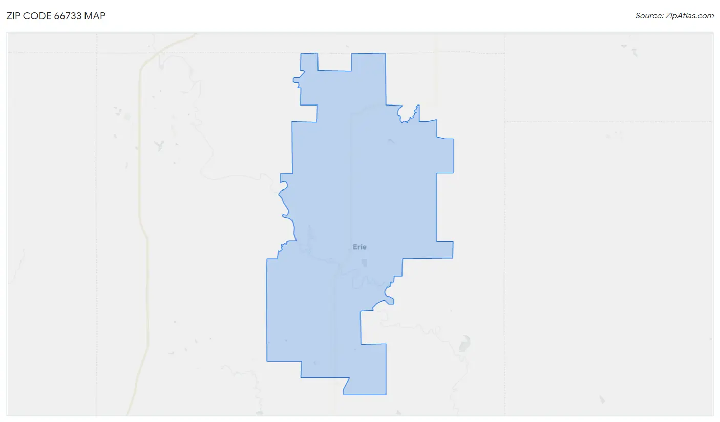 Zip Code 66733 Map