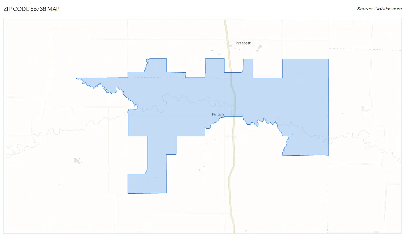 Zip Code 66738 Map