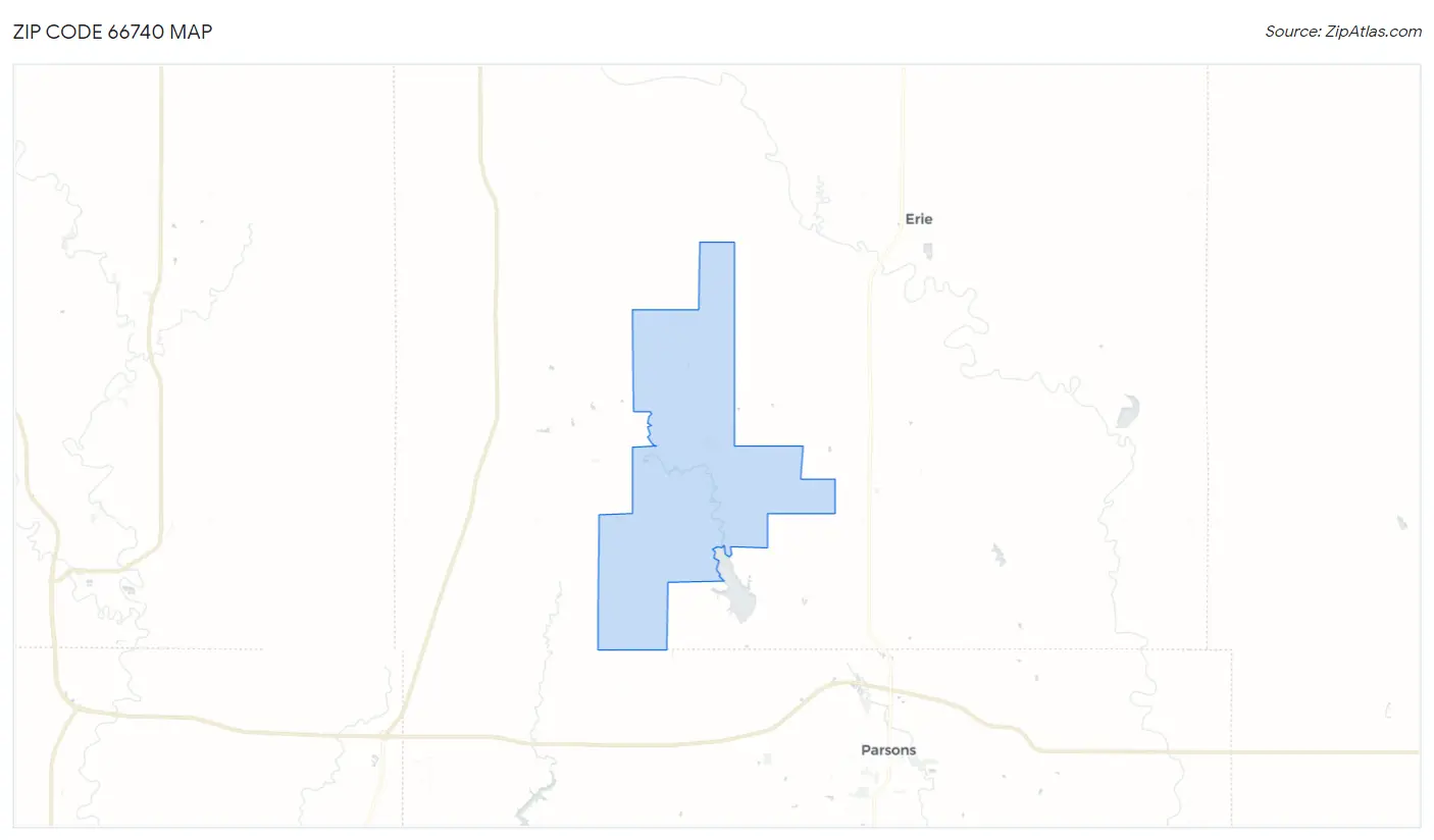 Zip Code 66740 Map