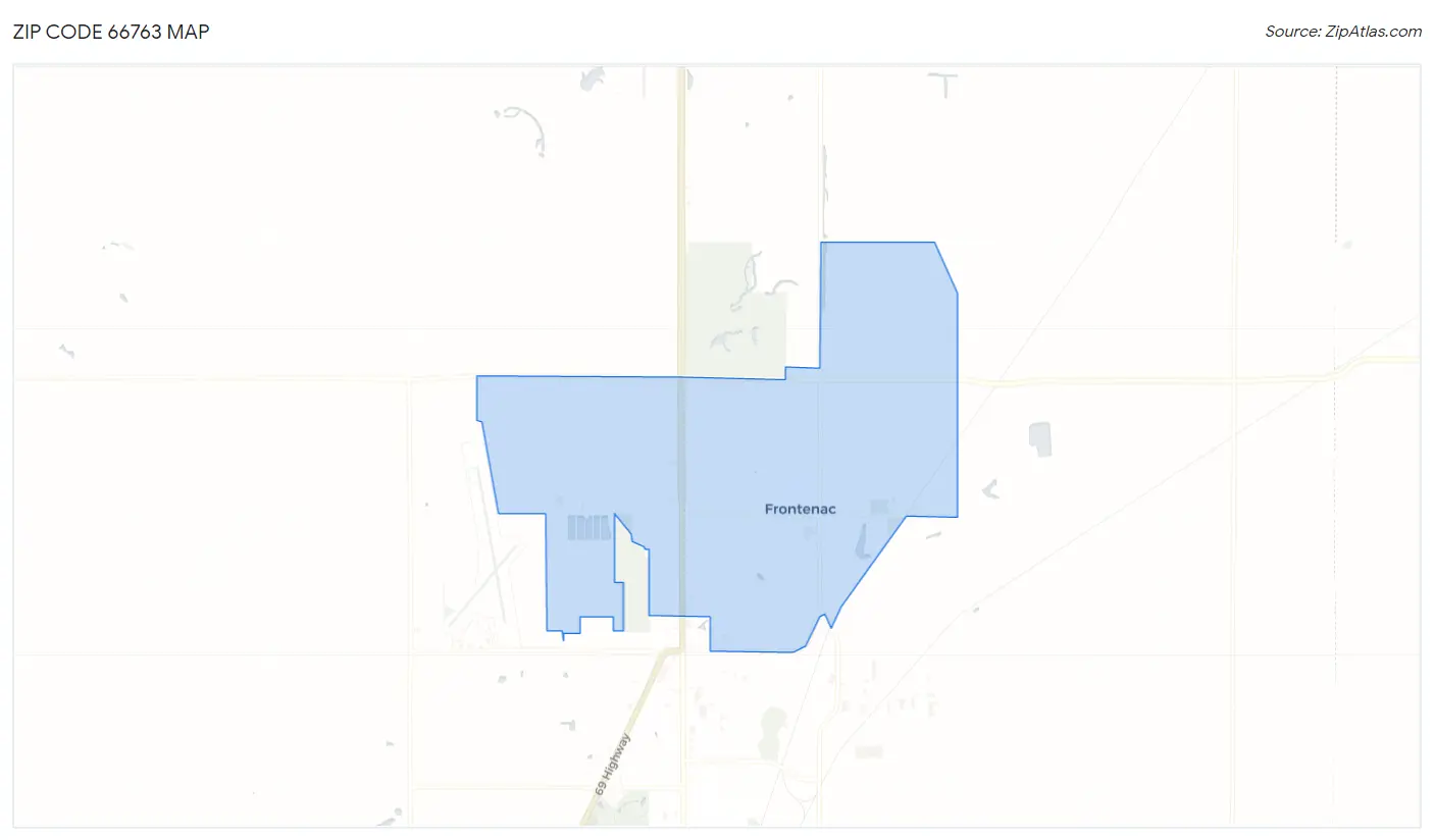 Zip Code 66763 Map