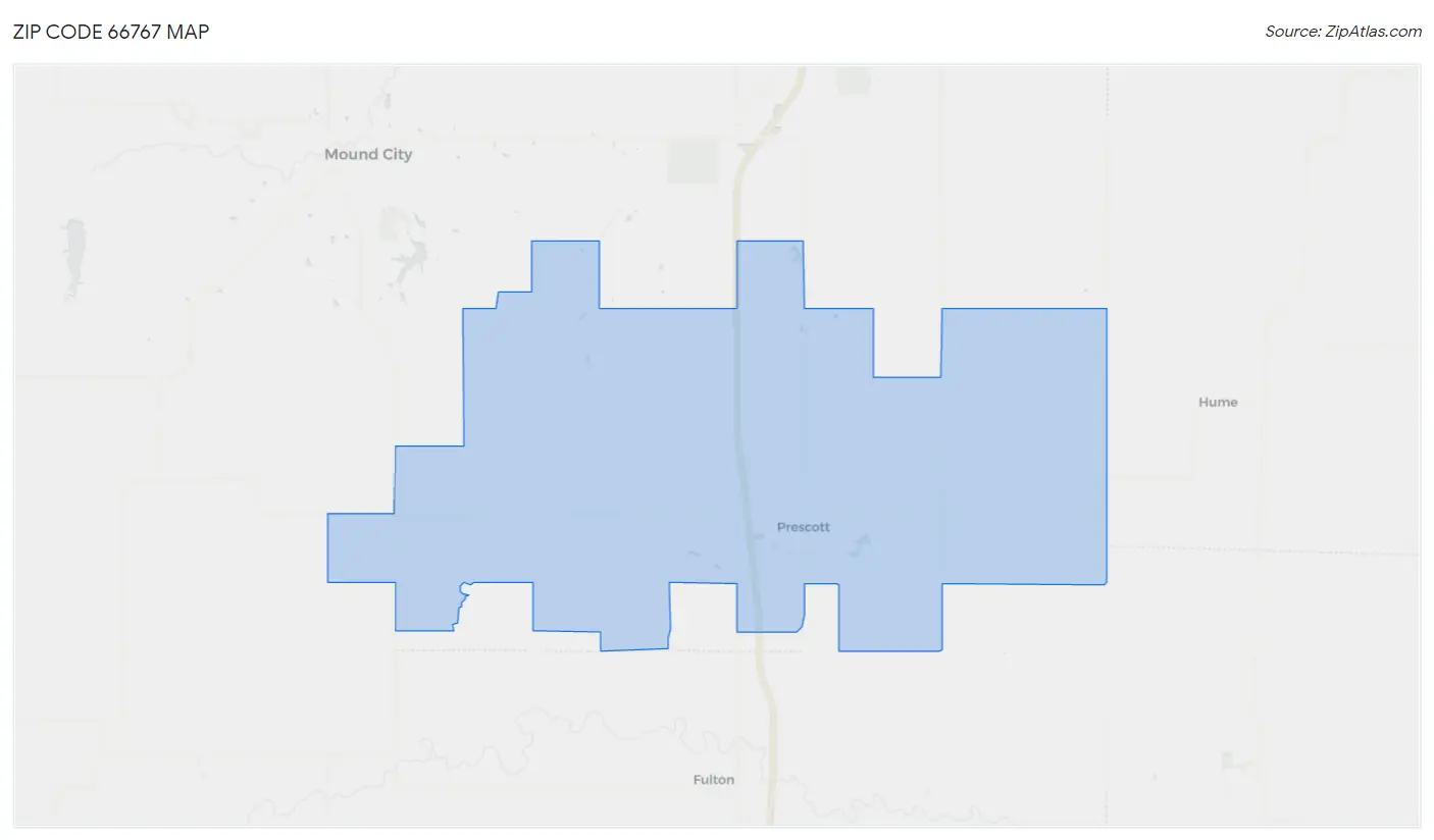 Zip Code 66767 Map