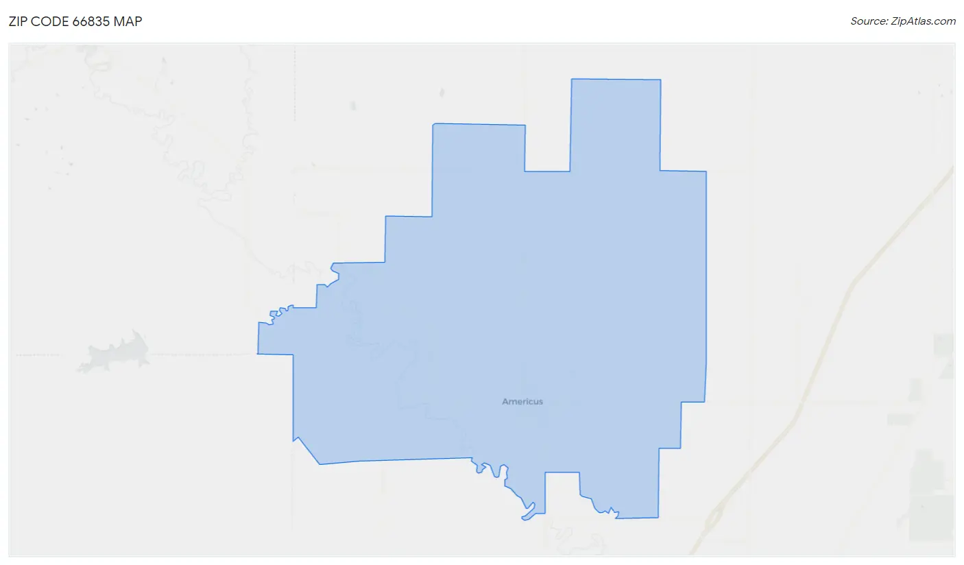 Zip Code 66835 Map