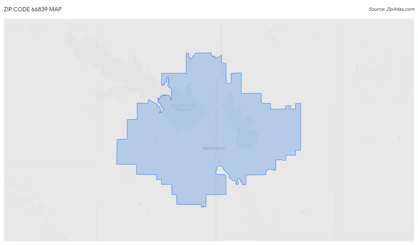 Zip Code 66839 Map