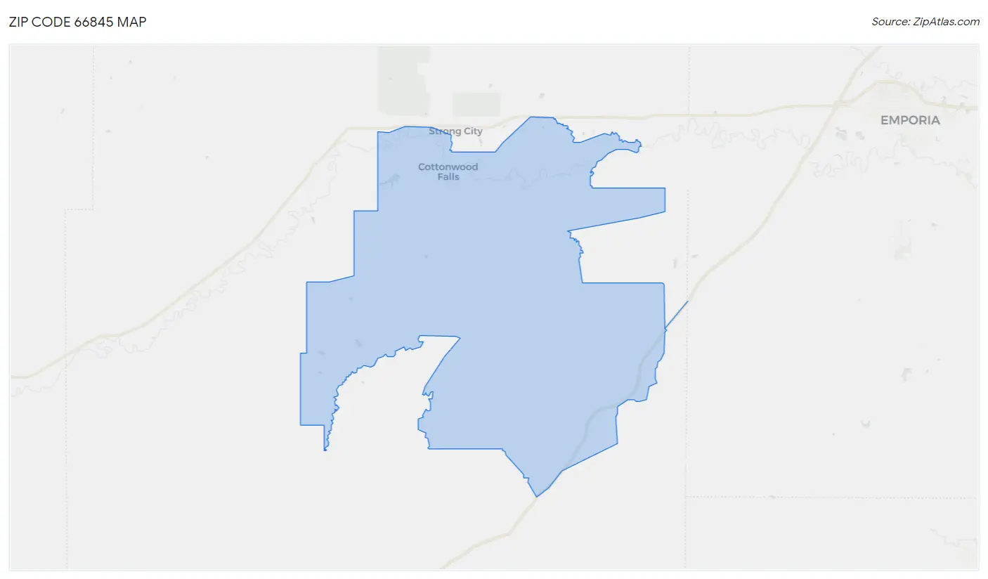 Zip Code 66845 Map