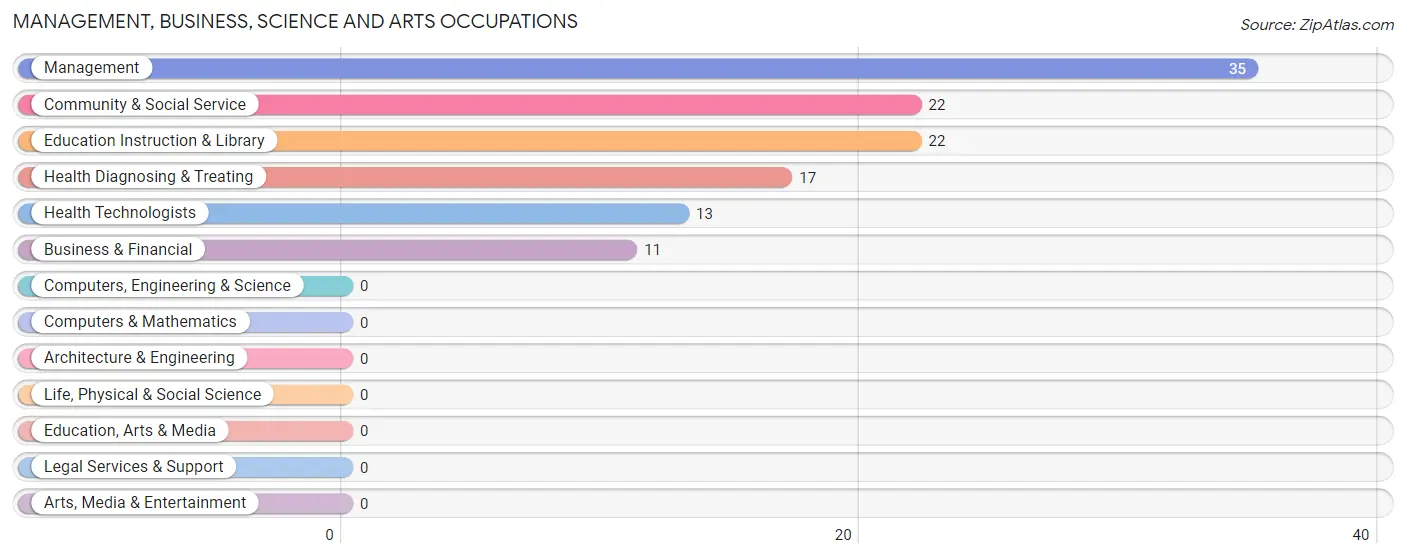 Management, Business, Science and Arts Occupations in Zip Code 66939