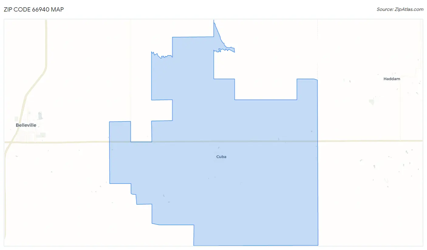 Zip Code 66940 Map