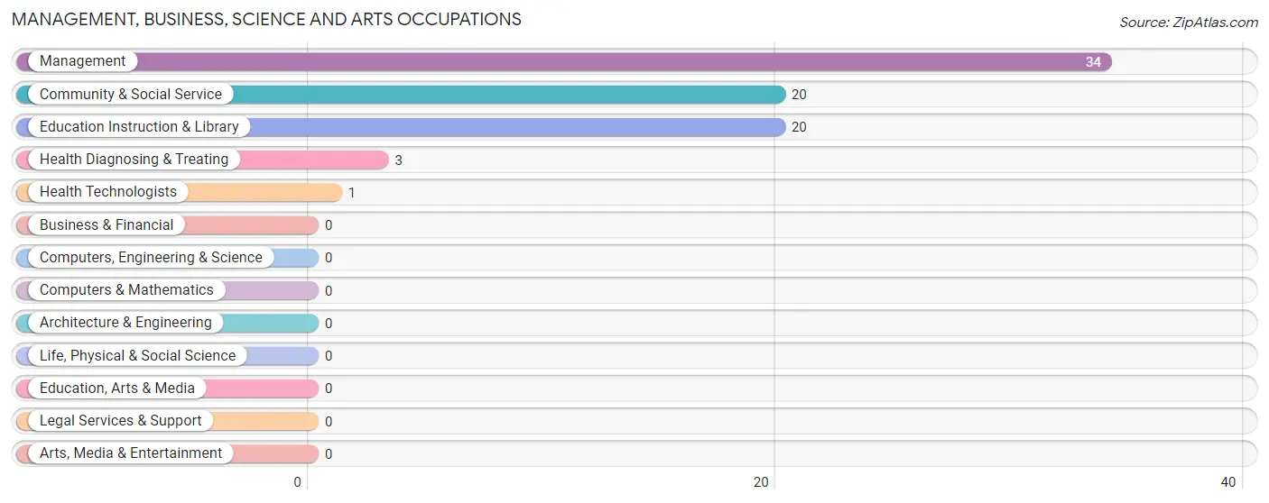 Management, Business, Science and Arts Occupations in Zip Code 66963