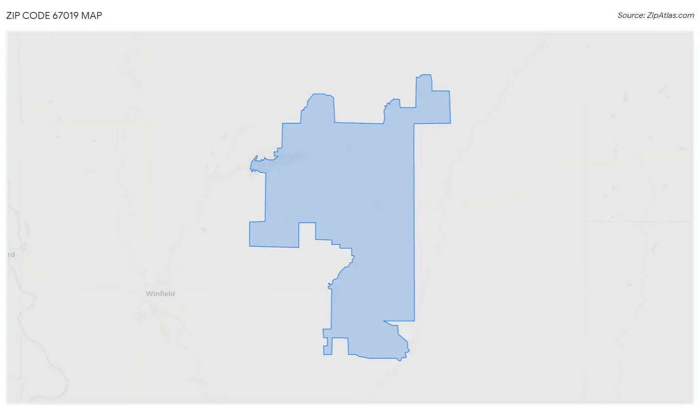 Zip Code 67019 Map