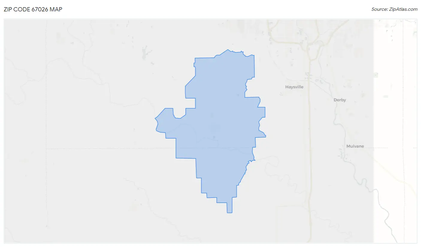 Zip Code 67026 Map