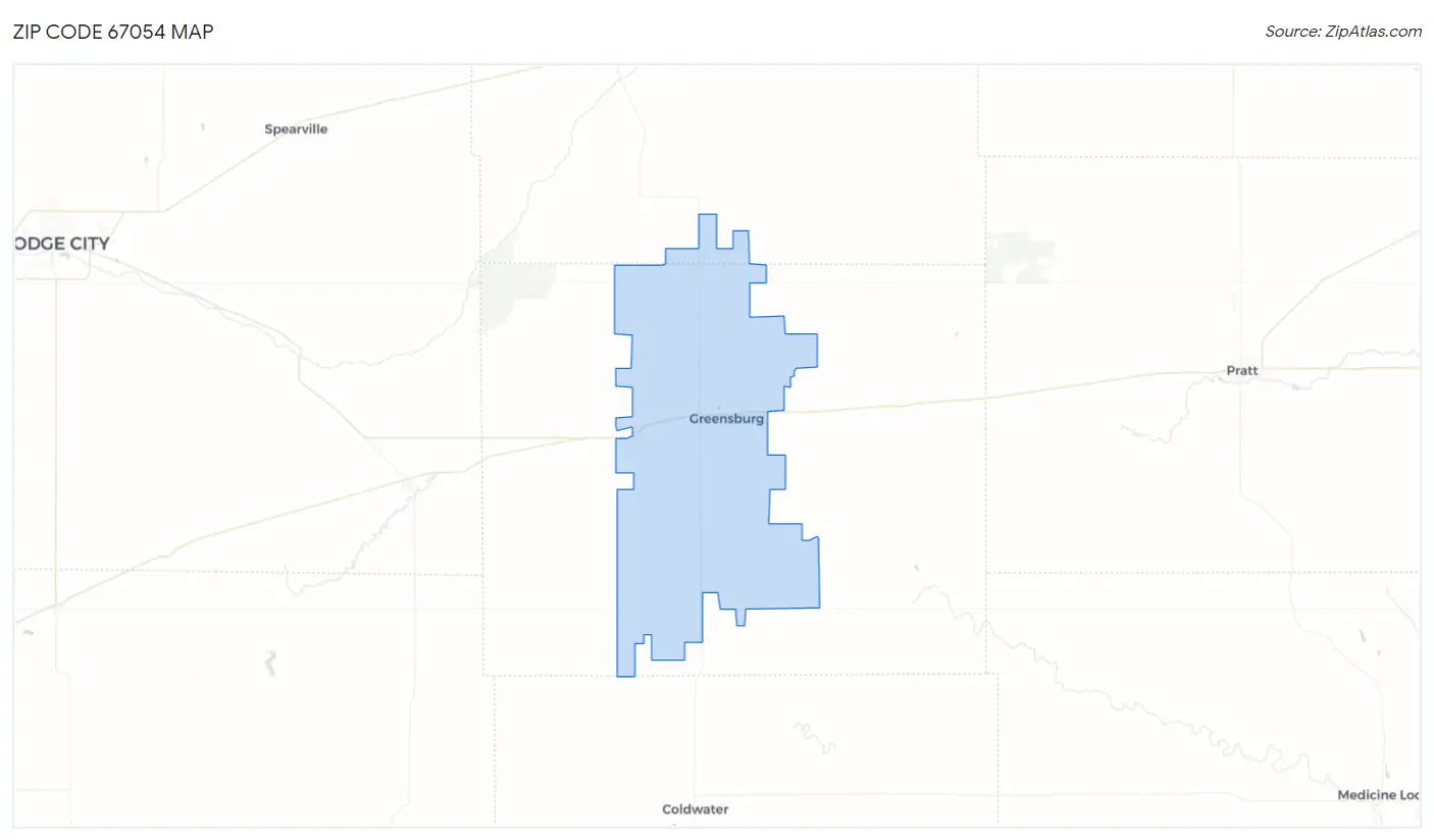 Zip Code 67054 Map