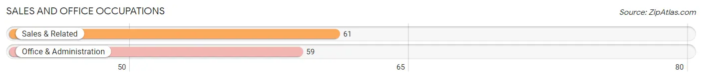 Sales and Office Occupations in Zip Code 67054