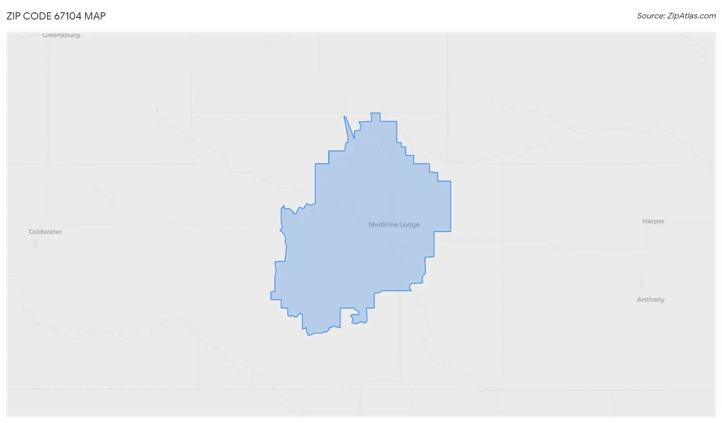 Zip Code 67104 Map