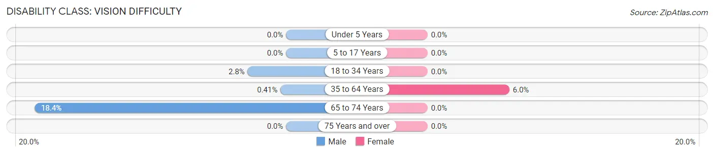 Disability in Zip Code 67202: <span>Vision Difficulty</span>