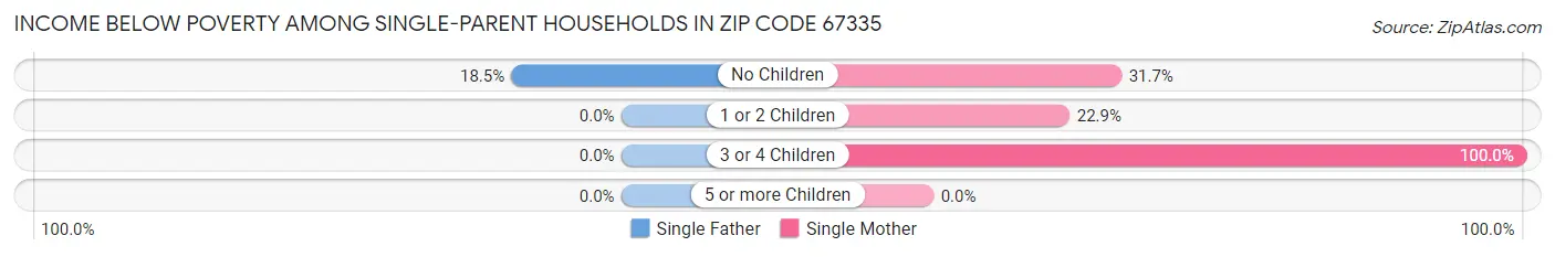 Income Below Poverty Among Single-Parent Households in Zip Code 67335