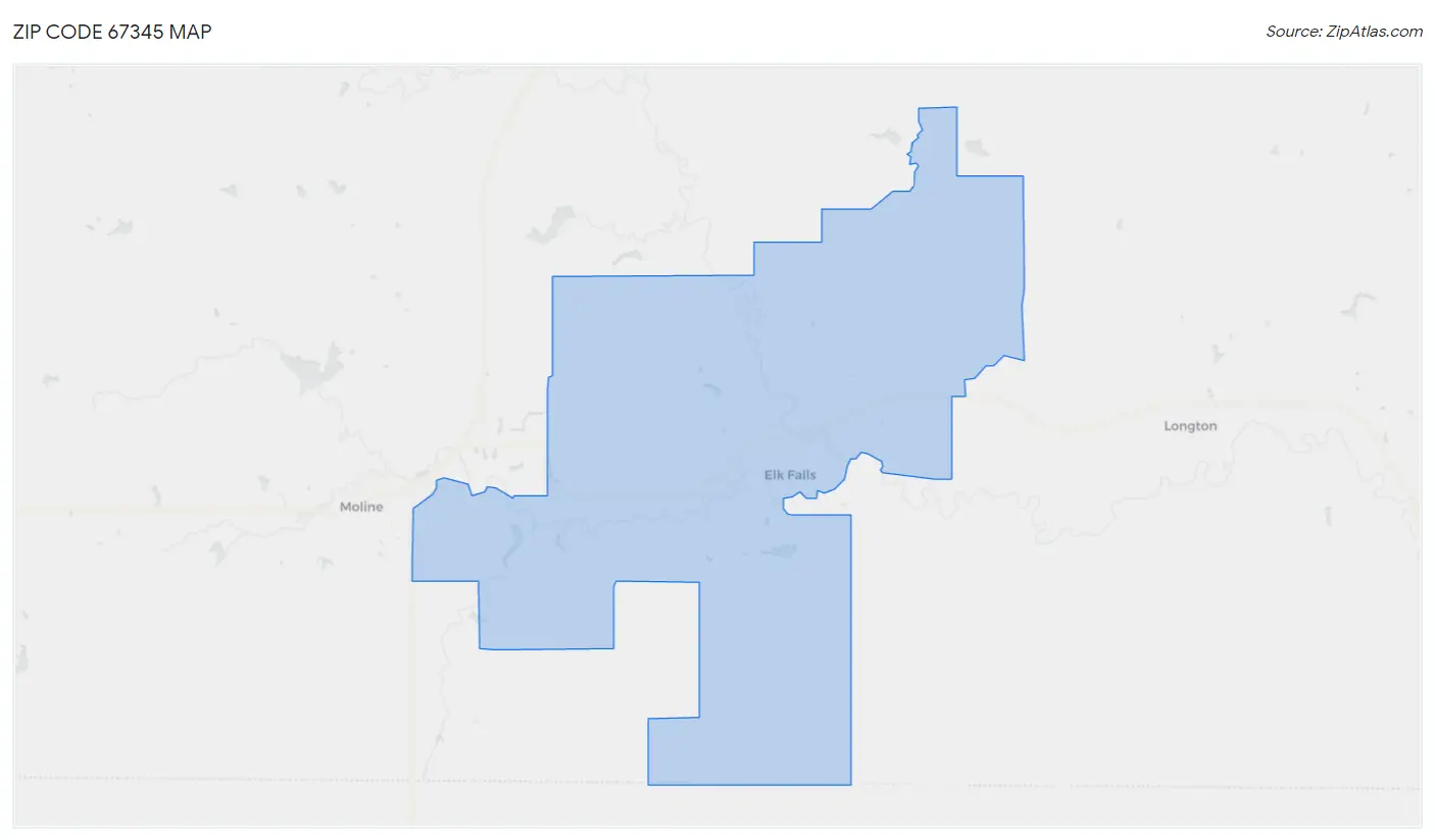 Zip Code 67345 Map