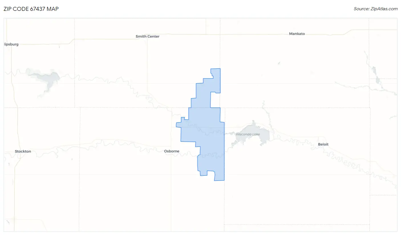 Zip Code 67437 Map