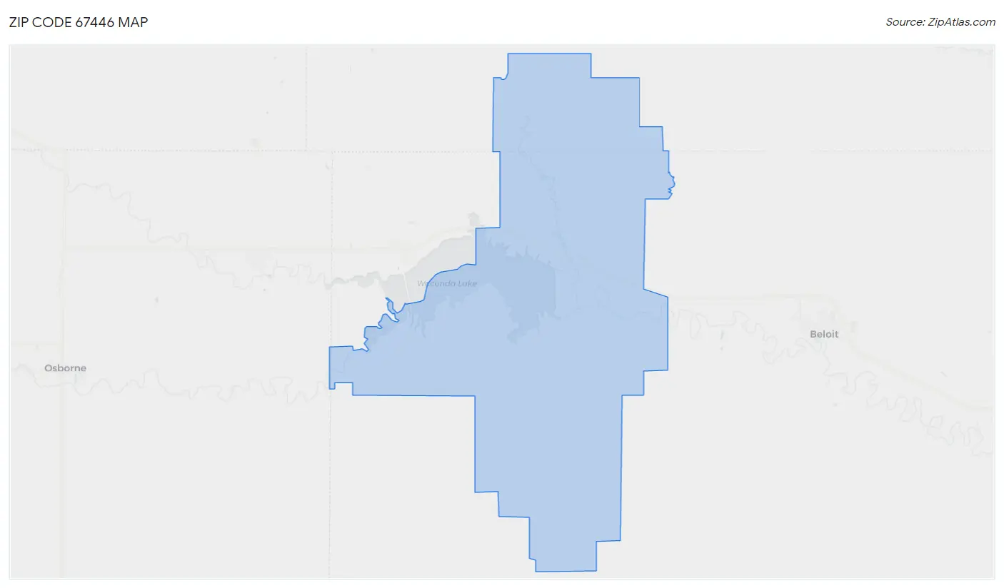 Zip Code 67446 Map