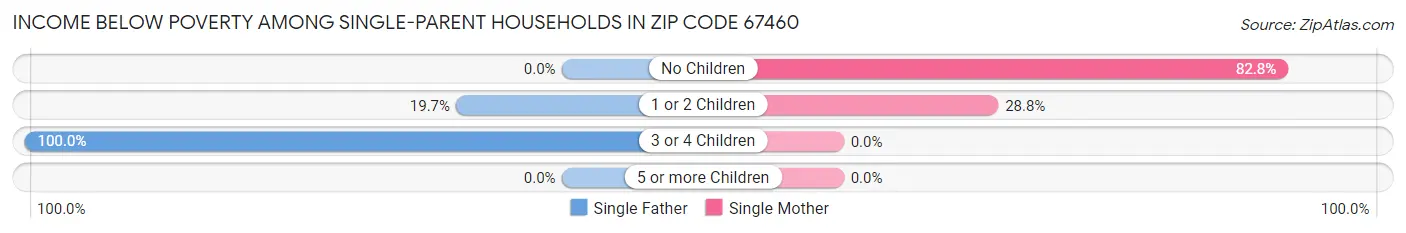 Income Below Poverty Among Single-Parent Households in Zip Code 67460