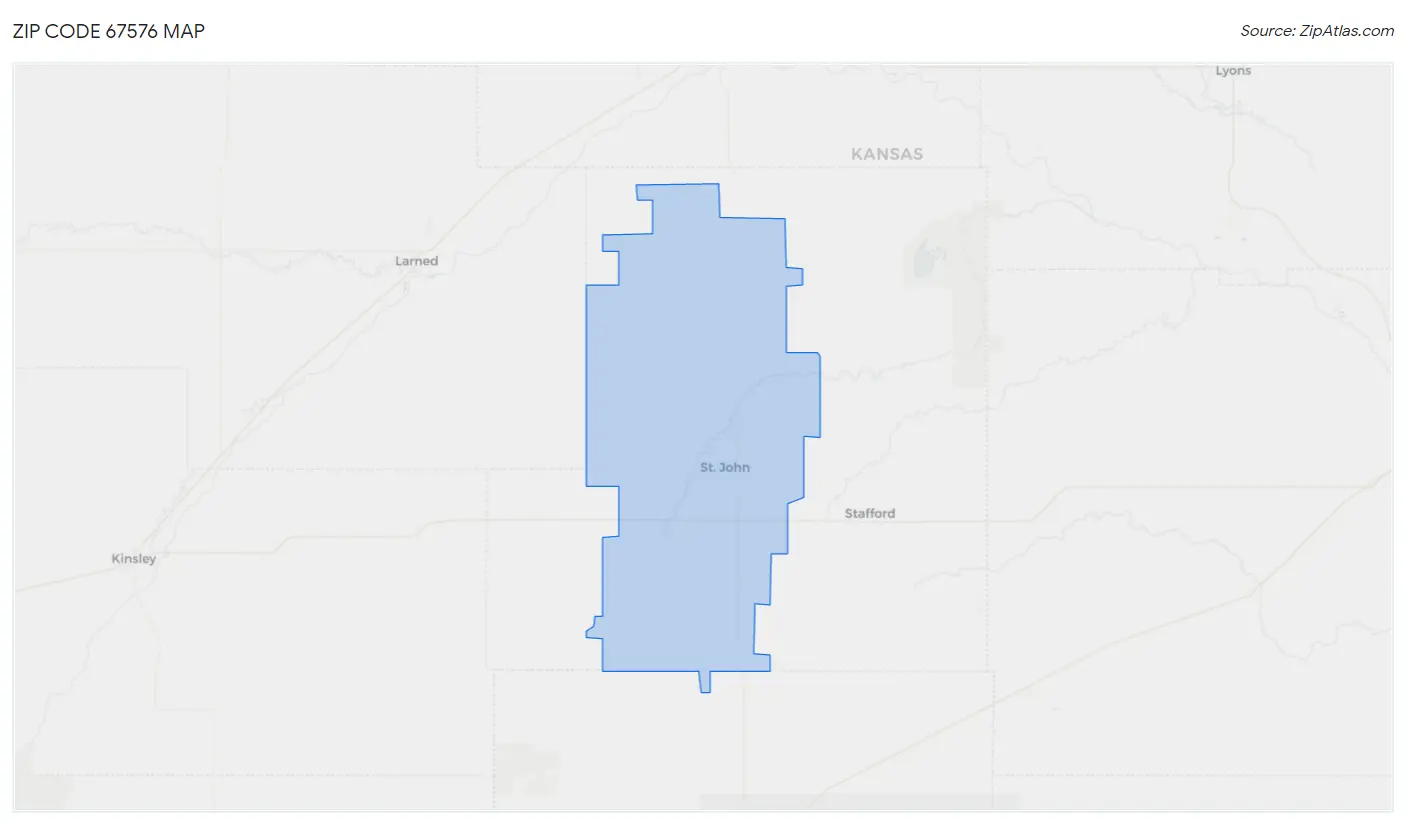 Zip Code 67576 Map