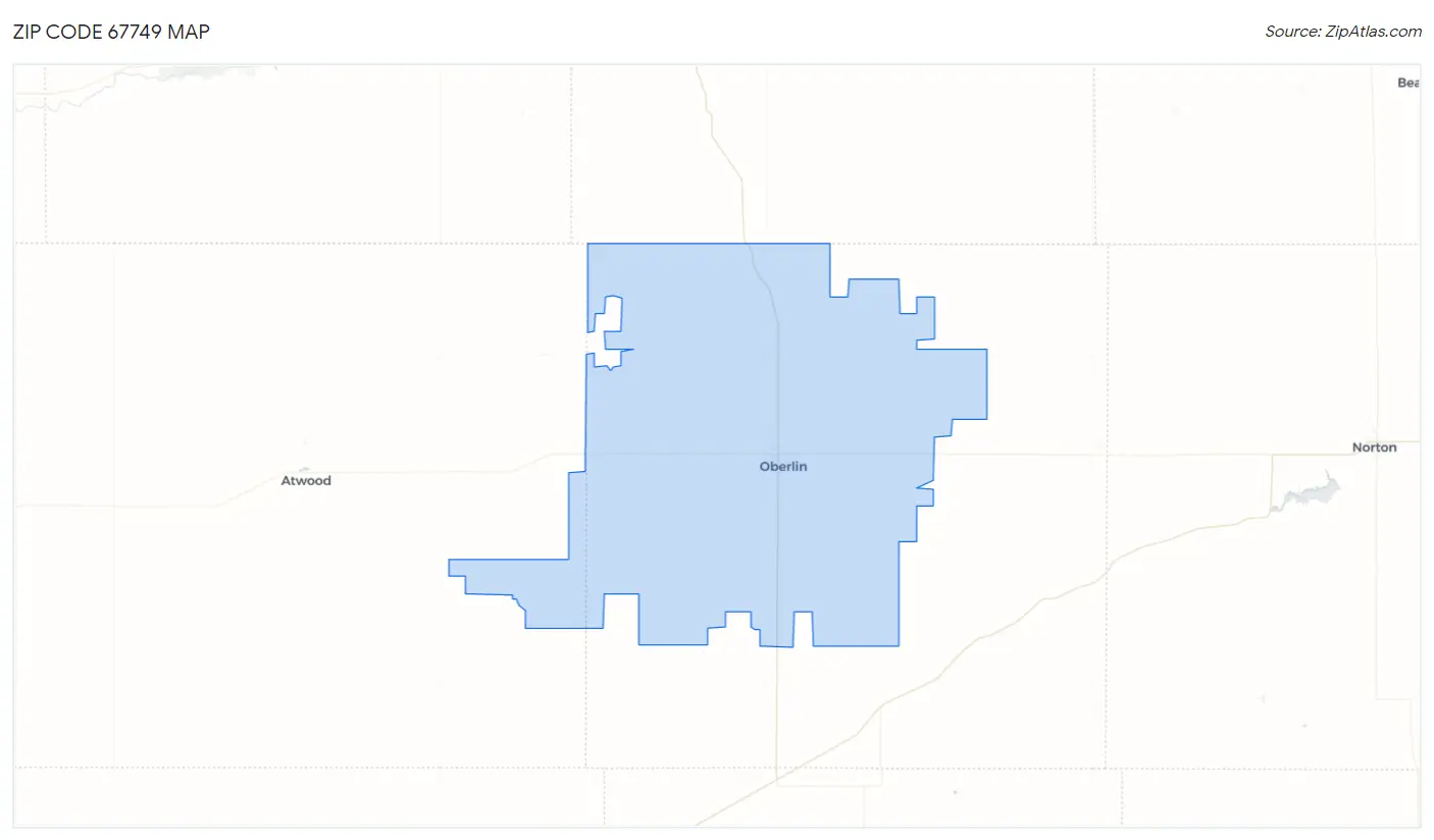 Zip Code 67749 Map