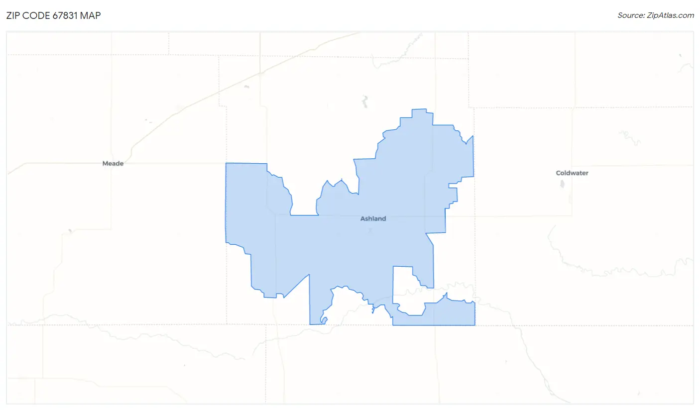 Zip Code 67831 Map