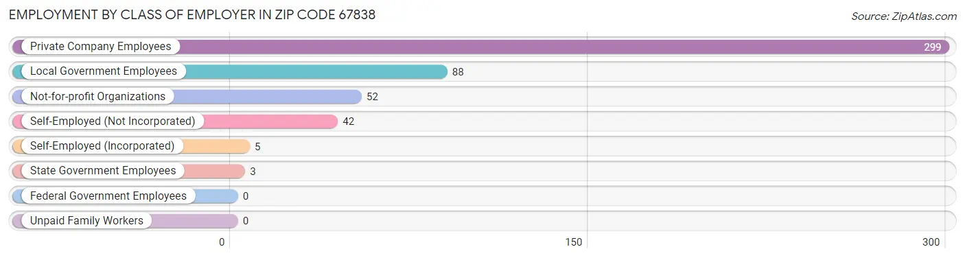 Employment by Class of Employer in Zip Code 67838